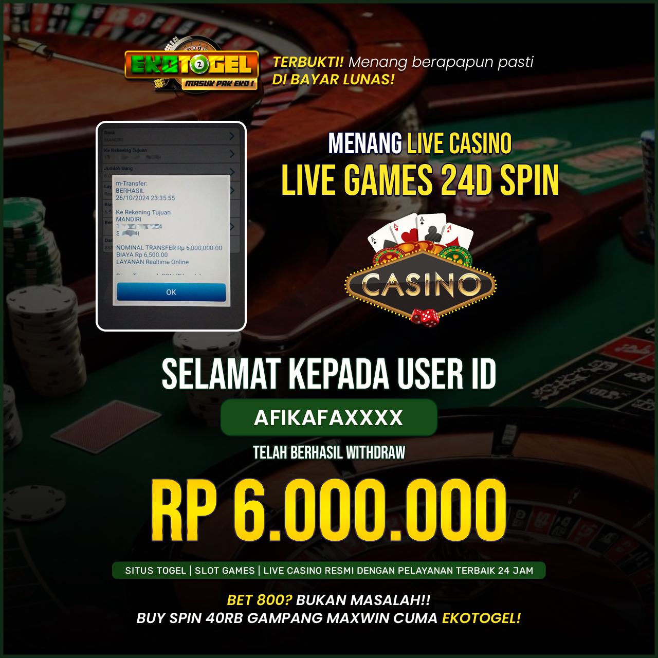 BUKTI JACKPOT 24D SPIN EKOTOGEL